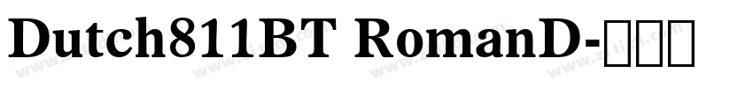 Dutch811BT RomanD字体转换
